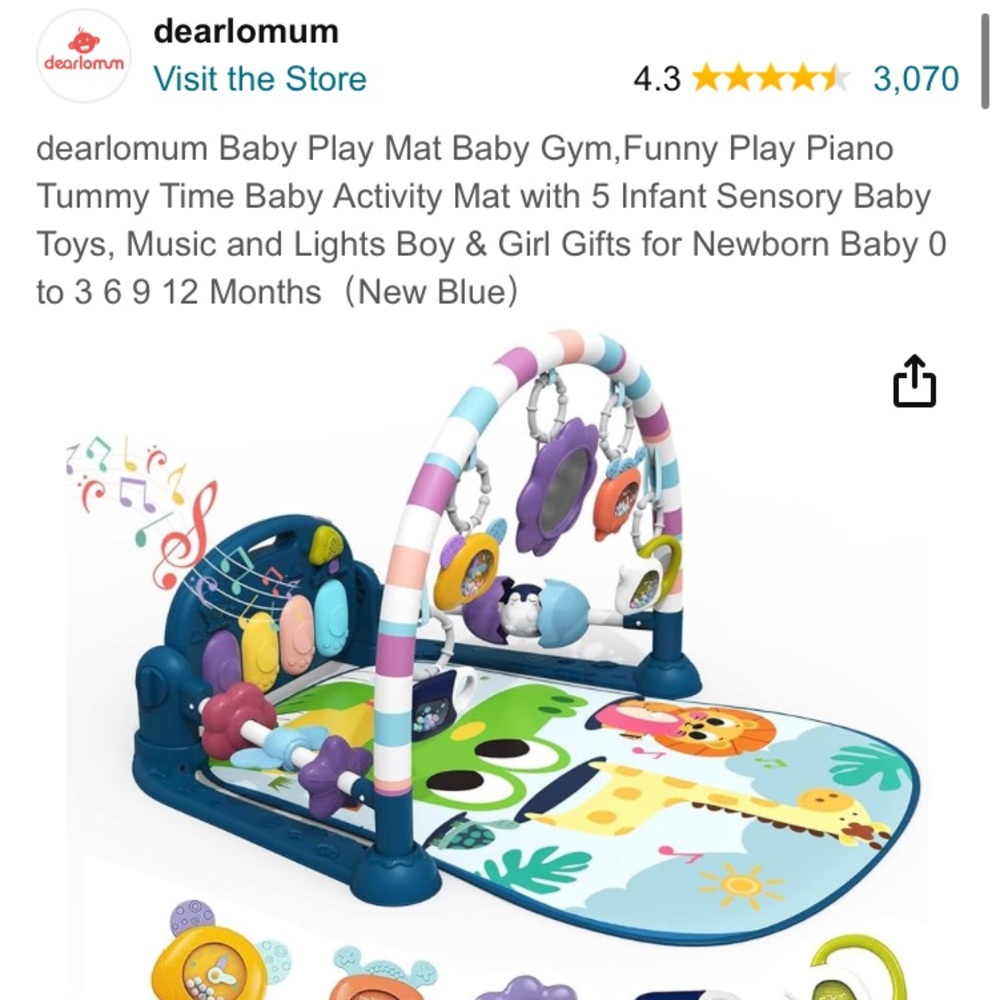 👣tummy time playmat👣